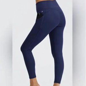 NWT Fabletics Oasis PureLuxe High-Waisted 7/8 Leggings Navy Blue XL